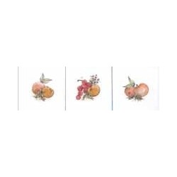 ICED FRUITS-INCL. GLASS (SET OF 3 MOTIF)