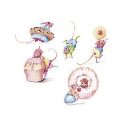 Party Mice size 1(1 set of 5) - non-fire