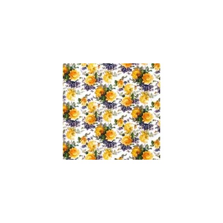 SANDO ROSE YELLOW SMALL CHINTZ - clear background