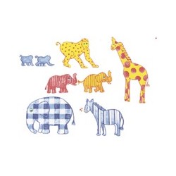 ANIMAL PATCHWORK (11 SETS OF 6) 35X60MM